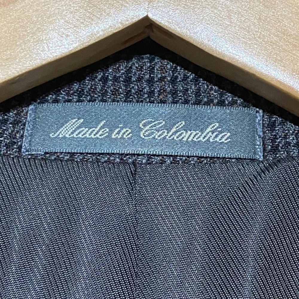 Oscar De La Renta Mens‎ Gray Patterned Wool Sport Coat Blazer Jacket Size 48R